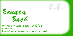 renata bach business card